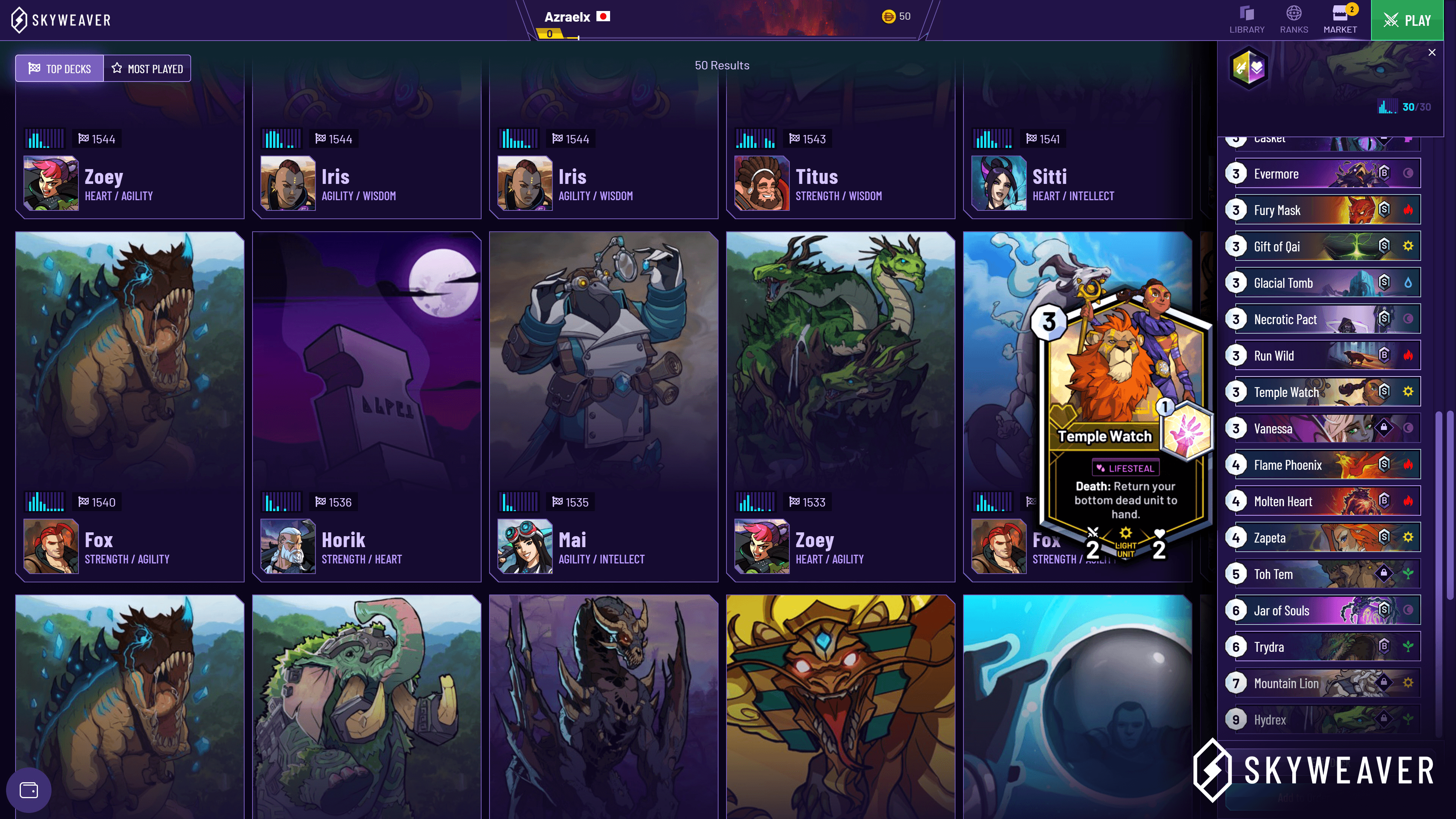 SkyWeaver deckbuilding