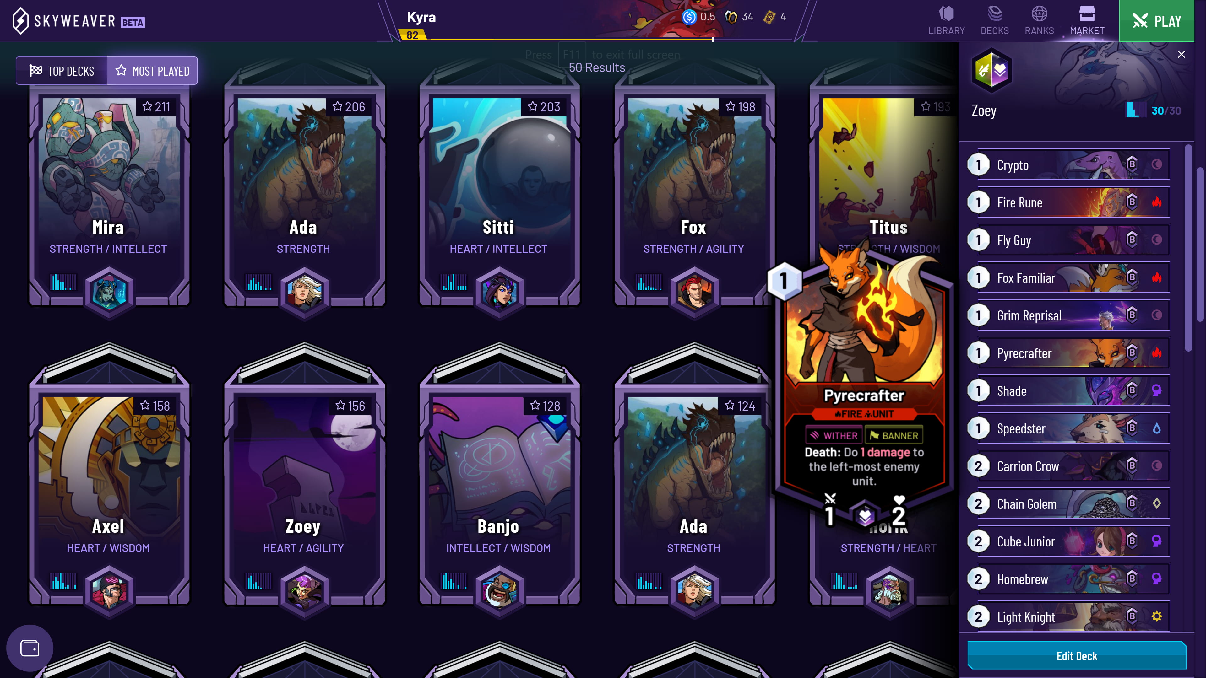 SkyWeaver gameplay - cast Hero mana vial
