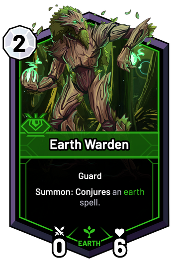 Earth Warden - Summon: Conjures an earth spell.