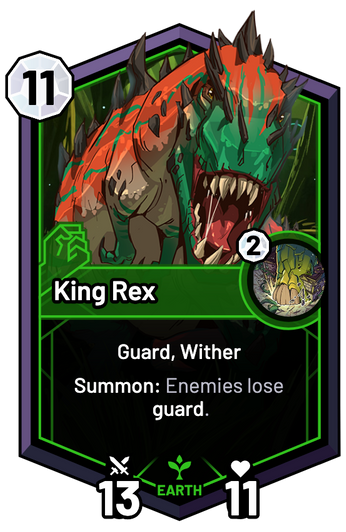 King Rex - Summon: Enemies lose guard.