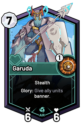 Garuda - Glory: Give ally units banner.