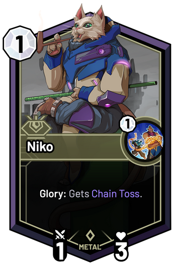Niko - Glory: Gets Chain Toss.