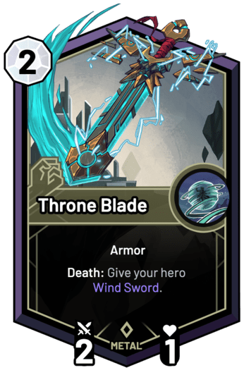 Throne Blade - Death: Give your hero Wind Sword.