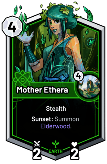 Mother Ethera - Sunset: Summon Elderwood.