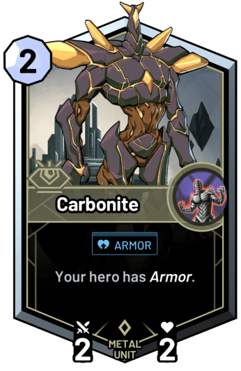 Carbonite - Your hero has armor.