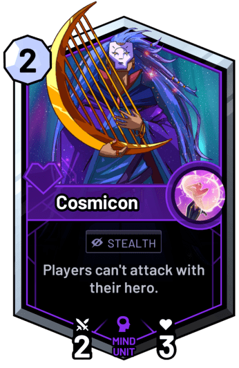 Cosmicon - Players can't attack with their hero.