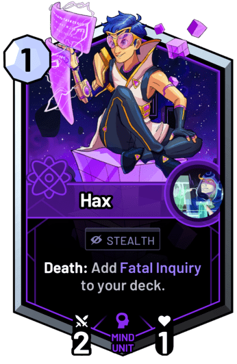 Hax - Death: Add Fatal Inquiry to your deck.