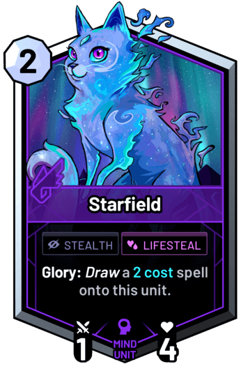 Starfield - Glory: Draw a 2c spell onto this unit.