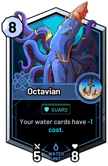 Octavian - Your water cards have -1c.