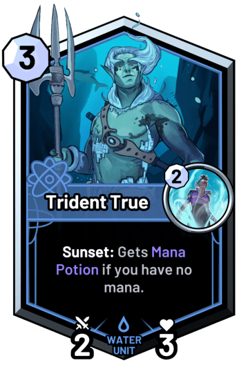 Trident True - Sunset: Gets Mana Potion if you have no mana.