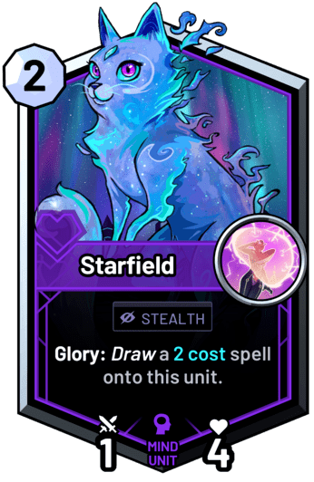 Starfield - Glory: Draw a 2c spell onto this unit.