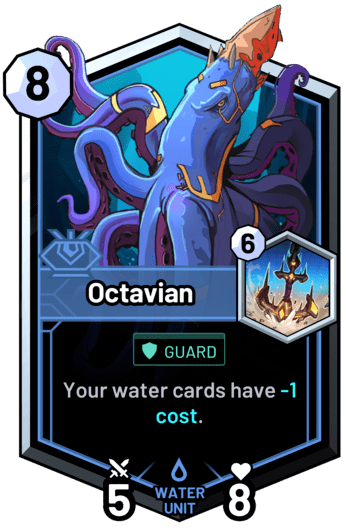 Octavian - Your water cards have -1c.