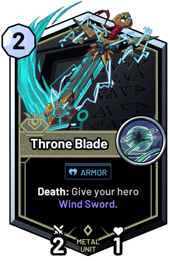 Throne Blade - Death: Give your hero Wind Sword.