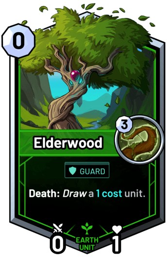 Elderwood - Death: Draw a 1c unit.