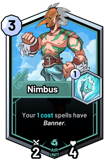 Nimbus - Your 1c spells have banner.