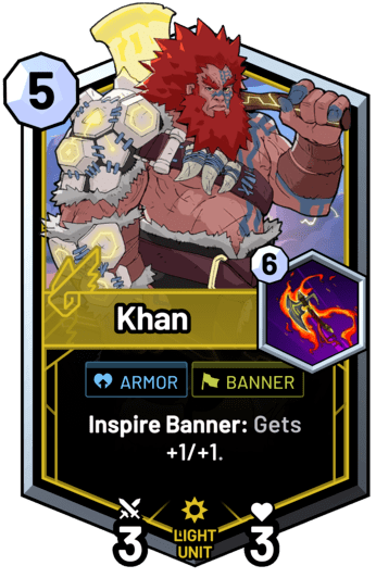 Khan - Inspire Banner: Gets +1/+1.