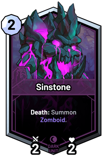 Sinstone - Death: Summon Zomboid.