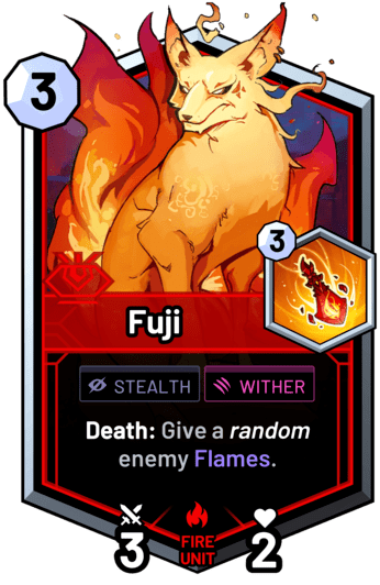 Fuji - Death: Give a random enemy Flames.